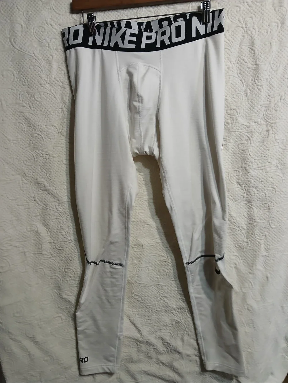 NIKE PRO White HYPERwarm  TRAINING COMPRESSION  TIGHTS PANTS MEN'S SIZE XXL**